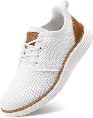 VILOCY Boy's Slip On Casual Dress Sneaker Hands Free Fashion Shoes Comfortable Oxfords Mesh Tennis Breathable School Uniform Formal Church Shoes(Little Kid/Big Kid)