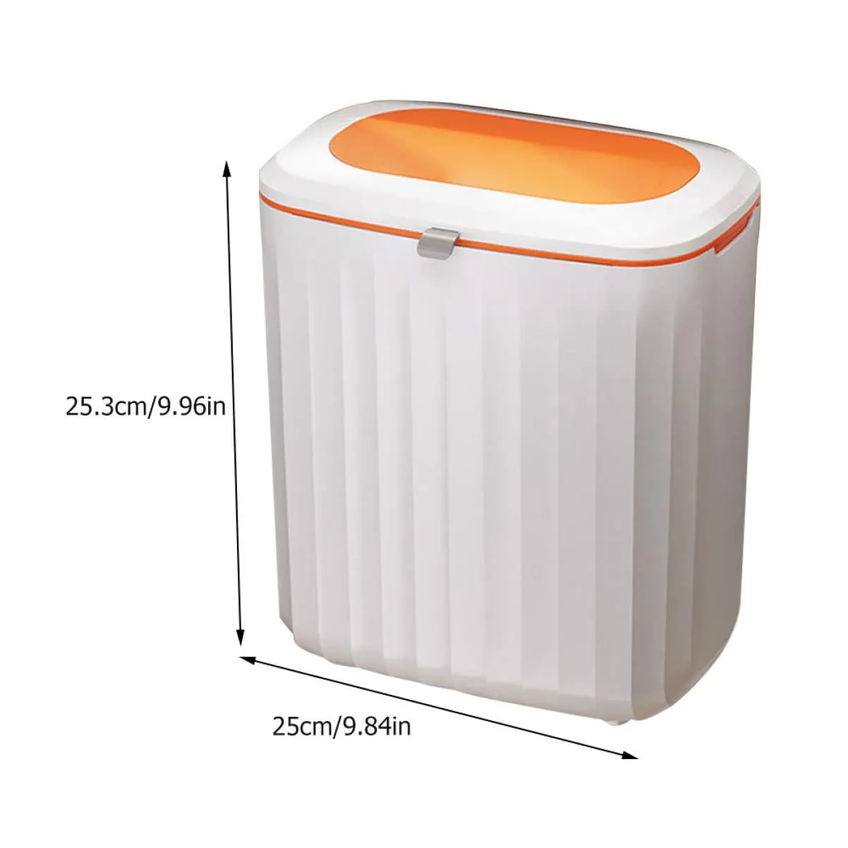 Wall Mounted Trash Can with Lid Slide Open Kitchen Compost Bin Waste Container for Home Office and Restaurant Use Sunshine Design