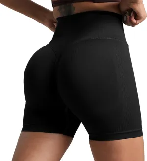 Women Workout Impact Shorts Women Butt Lifting Shorts Pockets High Waisted Biker Anti Active Exercise Fitness Shorts