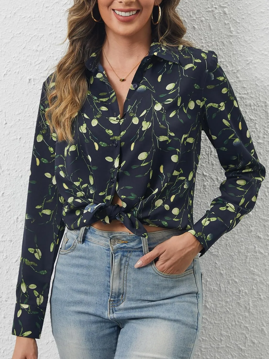 Women's Button Down Shirts Long Sleeve Basic Classic Soft Shirt Collared Fashion Dressy Casual Blouses