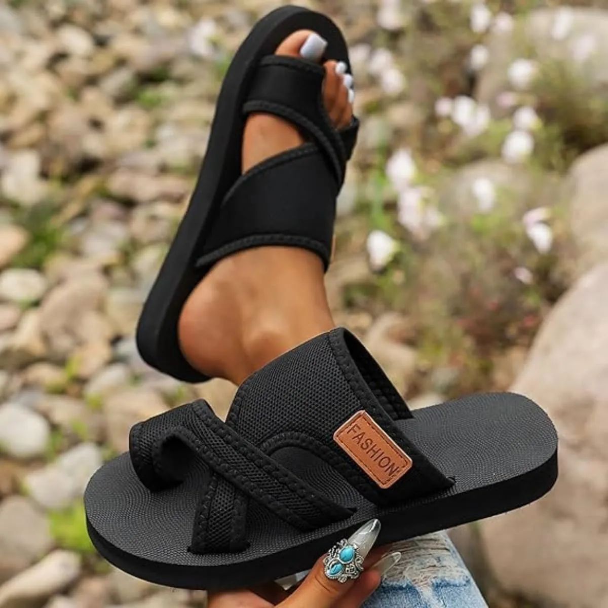 Women's Comfortable Breathable Mesh Flip Flops - 2025 New Orthopedic Sandals for Women, Hollow Mesh Slide Sandals