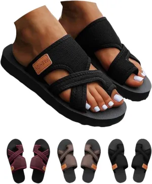Women's Comfortable Breathable Mesh Flip Flops - 2025 New Orthopedic Sandals for Women, Hollow Mesh Slide Sandals