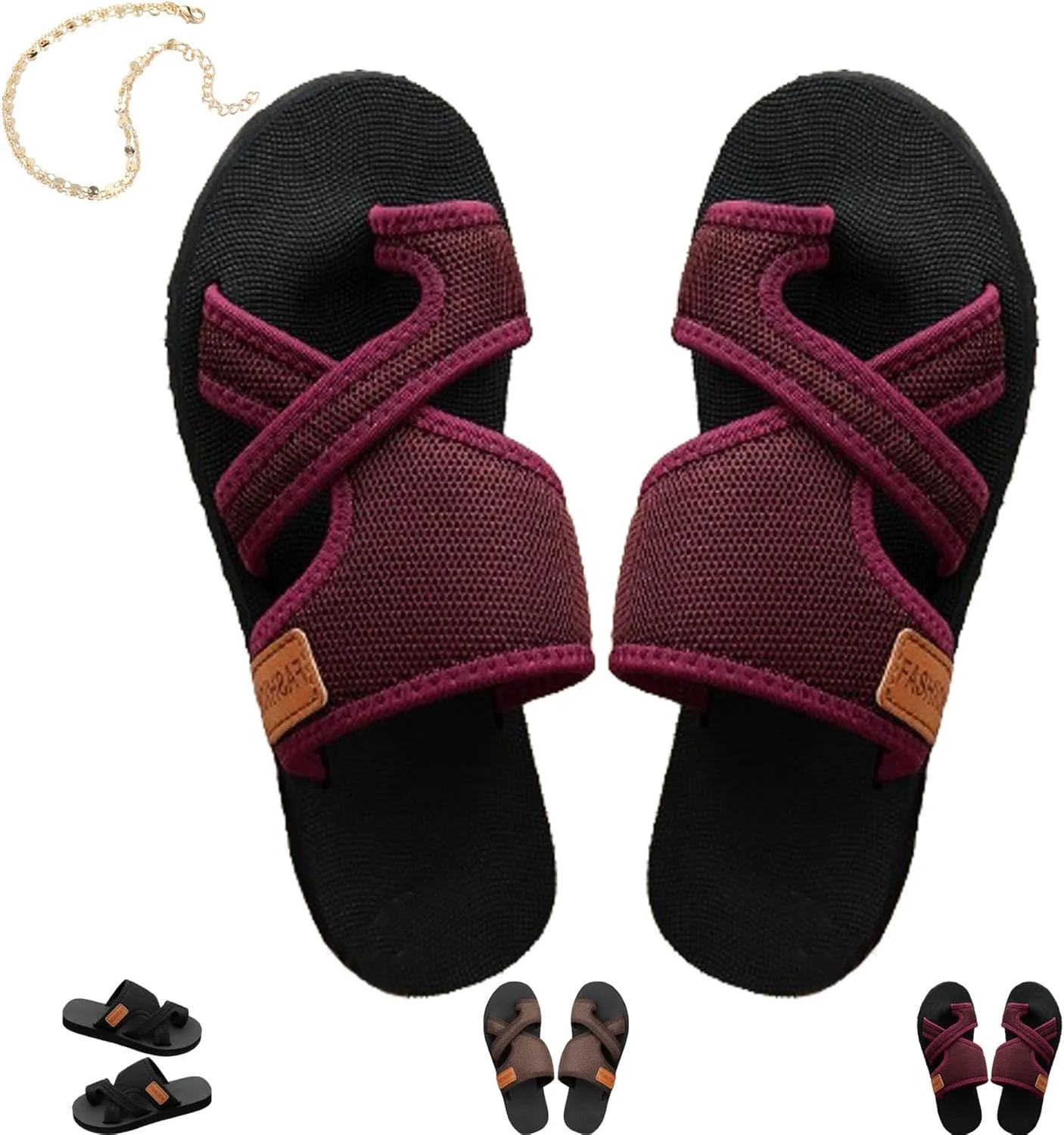 Women's Comfortable Breathable Mesh Flip Flops, Brahusd Orthopedic Hollow Toe Loop Slippers, Summer Casual Flat Sandals Slide