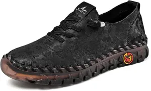 Women's Fashion Embroidery Hand-Stitched Soft Bottom Flat Loafers Comfortable Non-Slip Soft Casual Walking Shoes Orthopedic 4D Pain Relief Casual Shoes