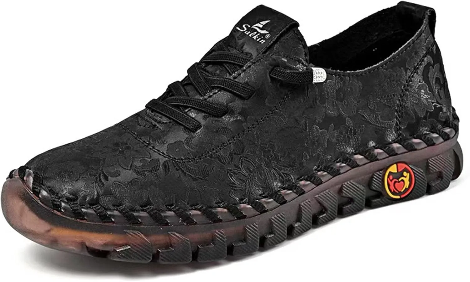 Women's Fashion Embroidery Hand-Stitched Soft Bottom Flat Loafers Comfortable Non-Slip Soft Casual Walking Shoes Orthopedic 4D Pain Relief Casual Shoes