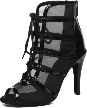 Womens Girls Sexy Ballroom Dancing Shoes Open Toe Party Evening Ankel Sandals Booties