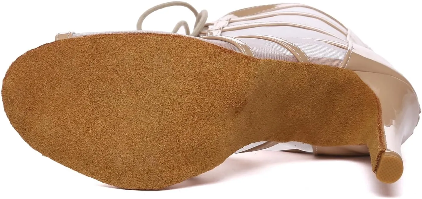 Womens Girls Sexy Ballroom Dancing Shoes Open Toe Party Evening Ankel Sandals Booties