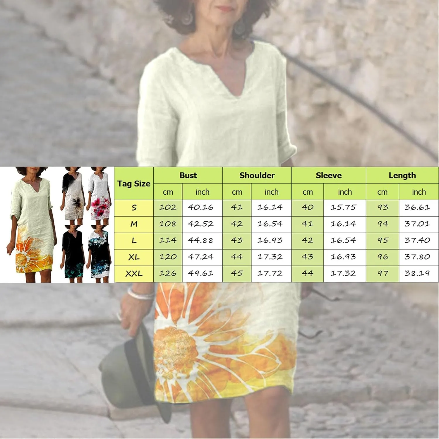 Womens Linen Dress Comfy Fashion Elegant Flower Print Short Sleeve Pastel Dress Work Spring 80S Outfit for Women