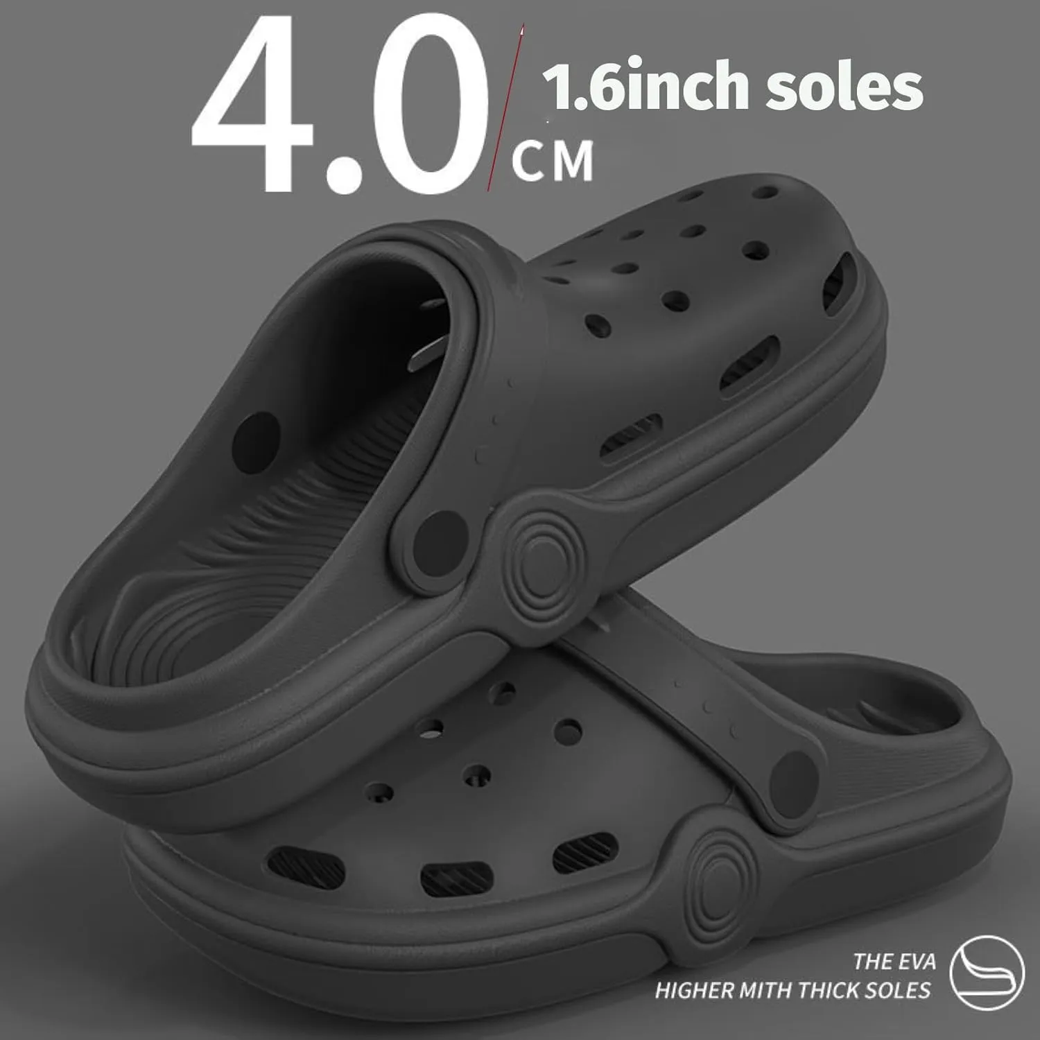 Womens Mens Garden Clogs Sandals Women Slide Sandals Mens Sandals Lightweight Beach Shoes Waterproof Indoor&Outdoor Slippers Breathable Slip-on Slides for Men & Women
