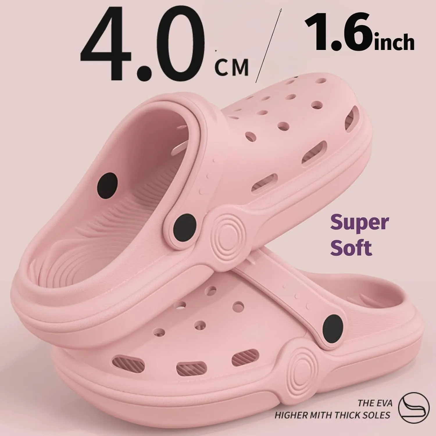 Womens Mens Garden Clogs Sandals Women Slide Sandals Mens Sandals Lightweight Beach Shoes Waterproof Indoor&Outdoor Slippers Breathable Slip-on Slides for Men & Women