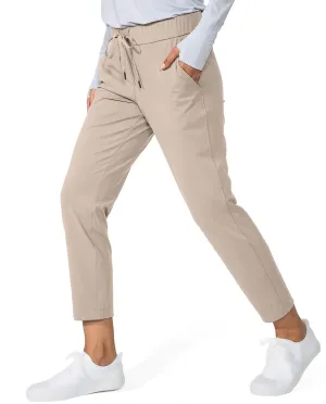 Women's Pants with Pockets Drawstring High Waisted Stretch Ankle Sweatpants for Golf, Athletic, Lounge, Travel, Work