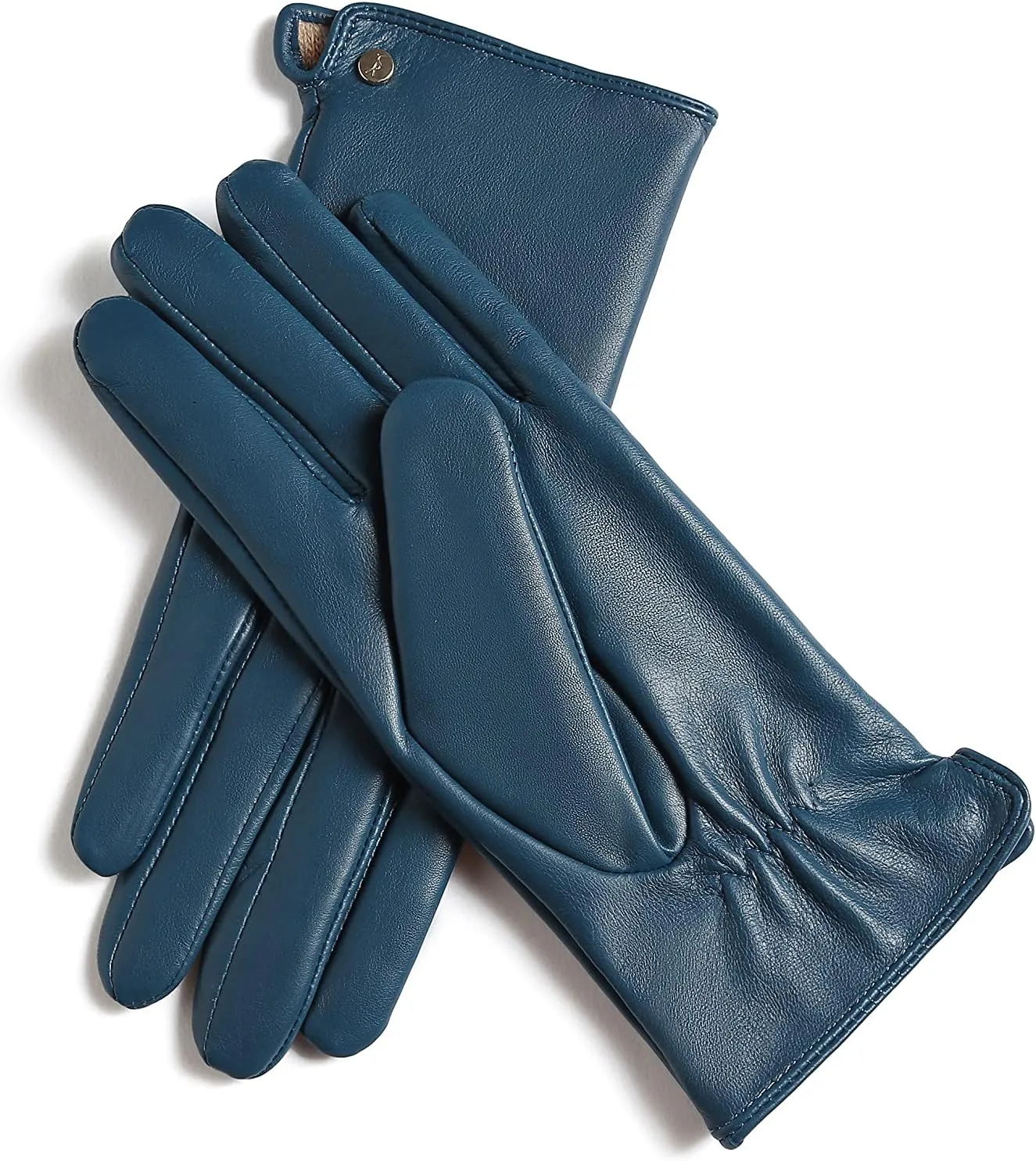 YISEVEN Women's Winter Dress Leather Gloves Touchscreen Wool Lined Flat Design